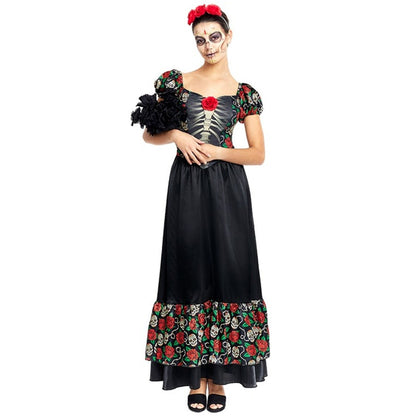 Fato de Catrina Rosas Mexicana para mulher