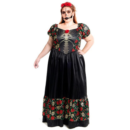 Fato de Catrina Vestido Plus para mulher 