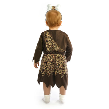 Fato de Homem das Cavernas Leopardo Osso para bebé