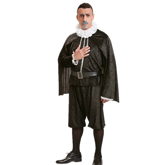 Fato de Cervantes Preto para adulto 