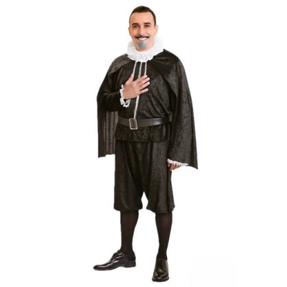 Fato de Cervantes Preto para adulto 