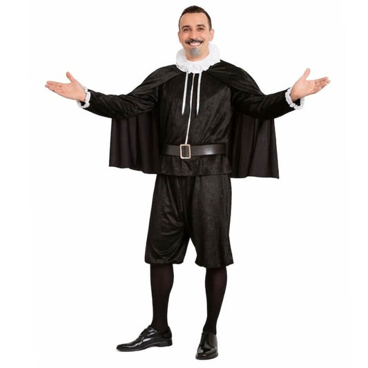 Fato de Cervantes Preto para adulto 