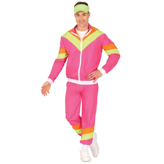 Fato de Treino Anos 80 Rosa para adulto