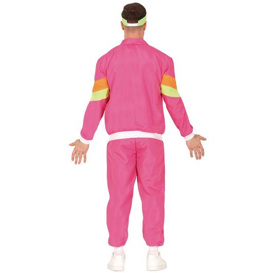 Fato de Treino Anos 80 Rosa para adulto