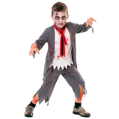 Fato de Estudante Zombie para menino