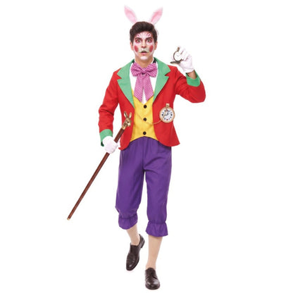 Fato de Coelho da Alice Divertido para homem