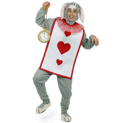 Fato de Coelho Corações Alice para adulto