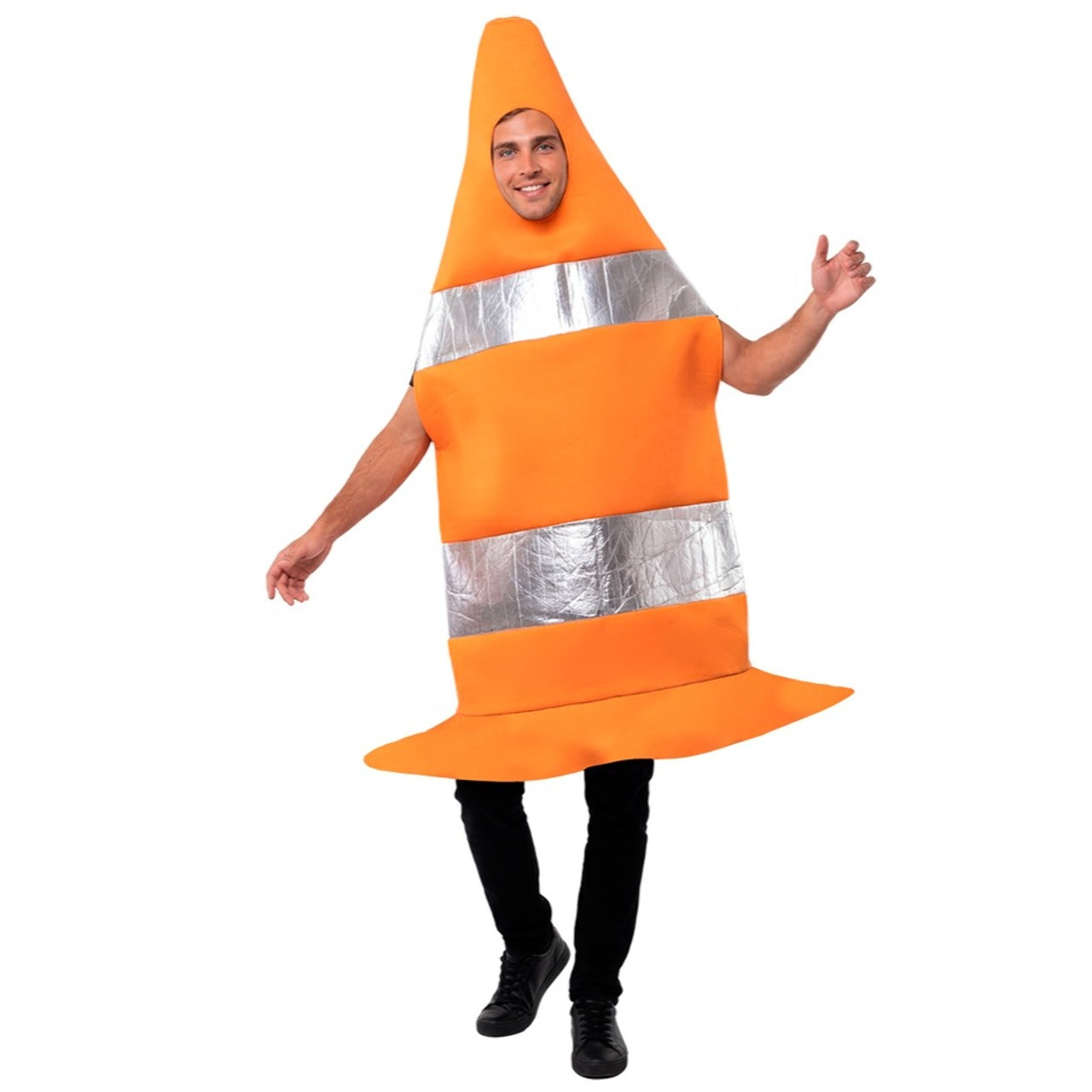 Fato de Cone de Trânsito Laranja para adulto 
