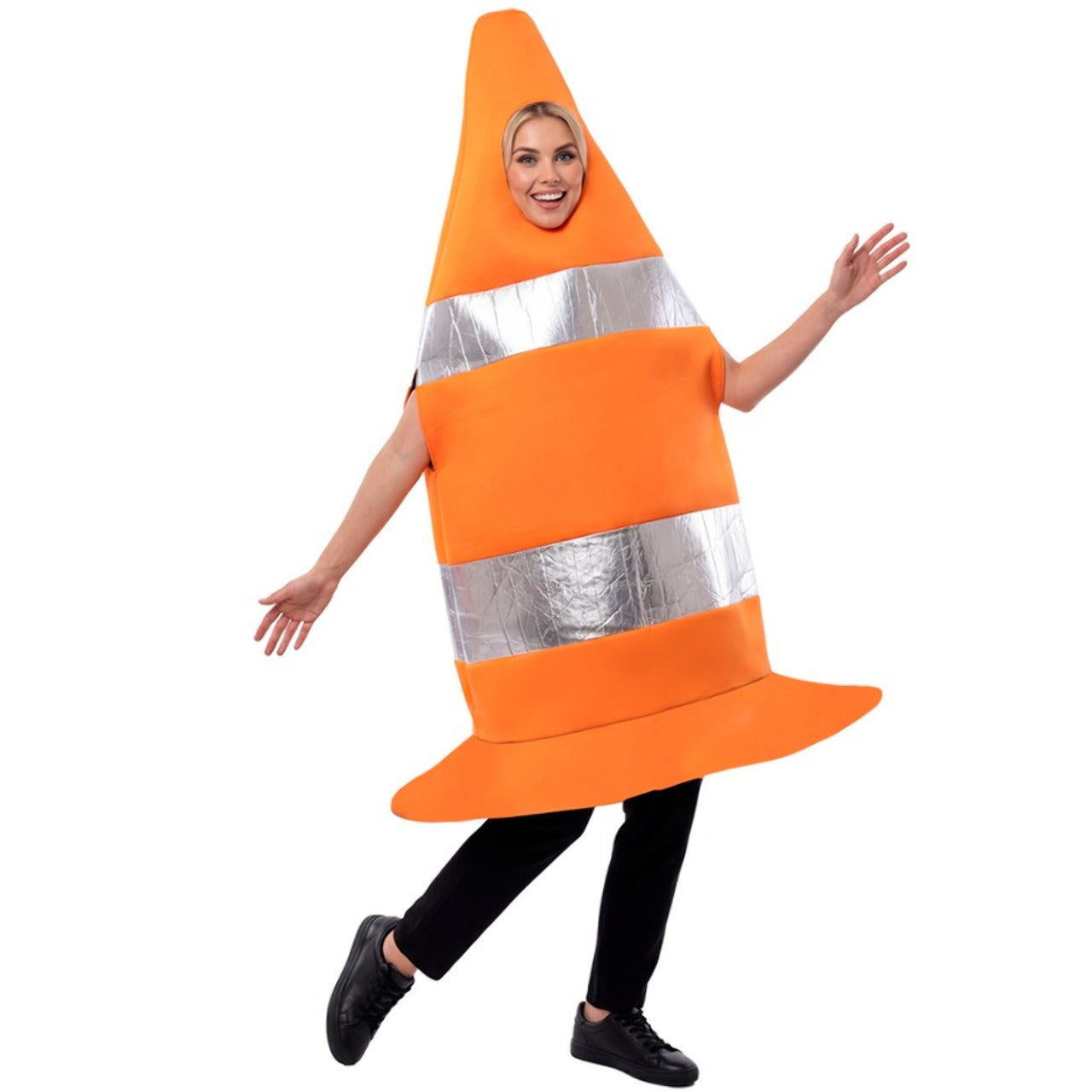 Fato de Cone de Trânsito Laranja para adulto 