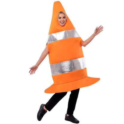 Fato de Cone de Trânsito Laranja para adulto 