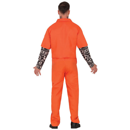 Fato de Convicto Americano com Tatuagem para adulto