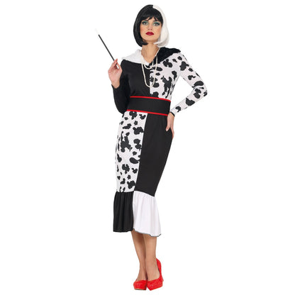 Fato de Cruella Lady para mulher