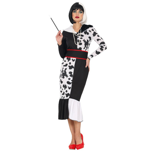 Fato de Cruella Lady para mulher