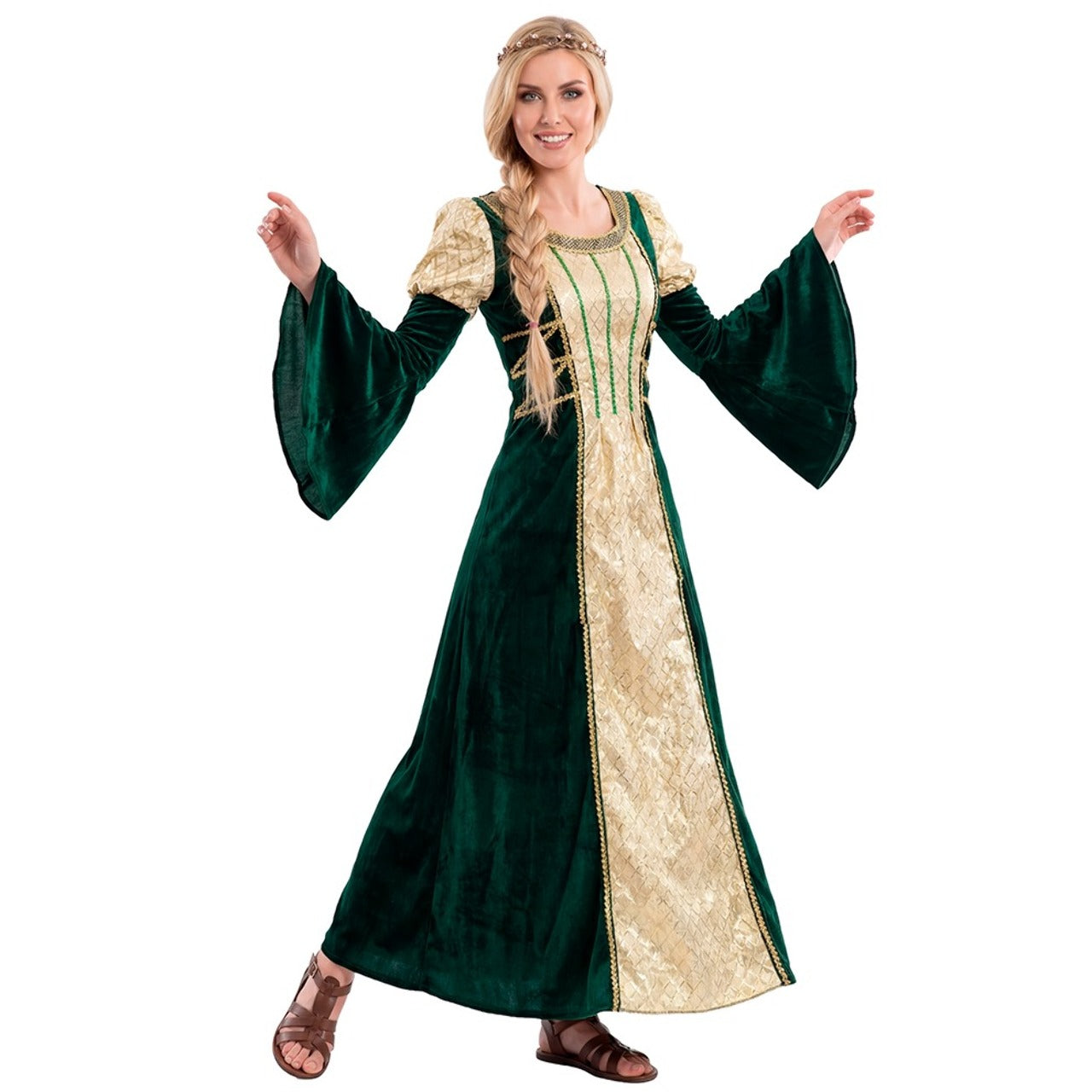 Fato de Dama Medieval Esmeralda para senhora