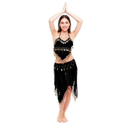 Fato de Dança do Ventre Saia Preta para mulher