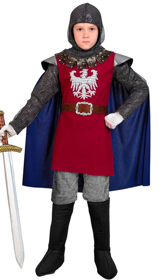 Fato de Cavaleiro Medieval Felipe para menino