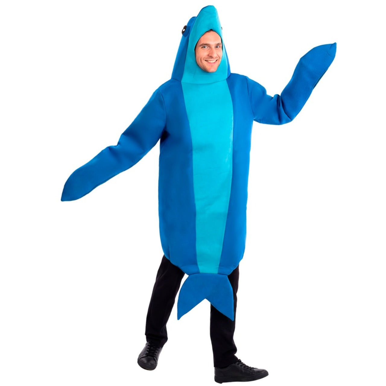 Fato de Golfinho Azul para adulto