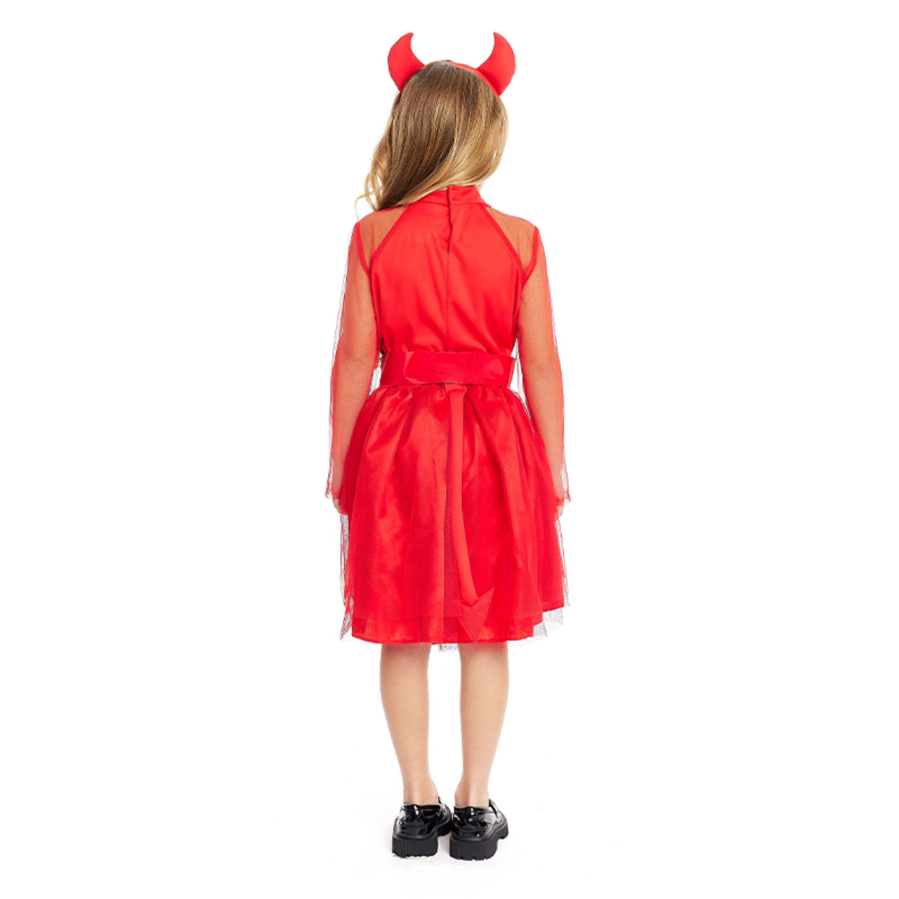 Fato de Diablesa Vermelha para menina