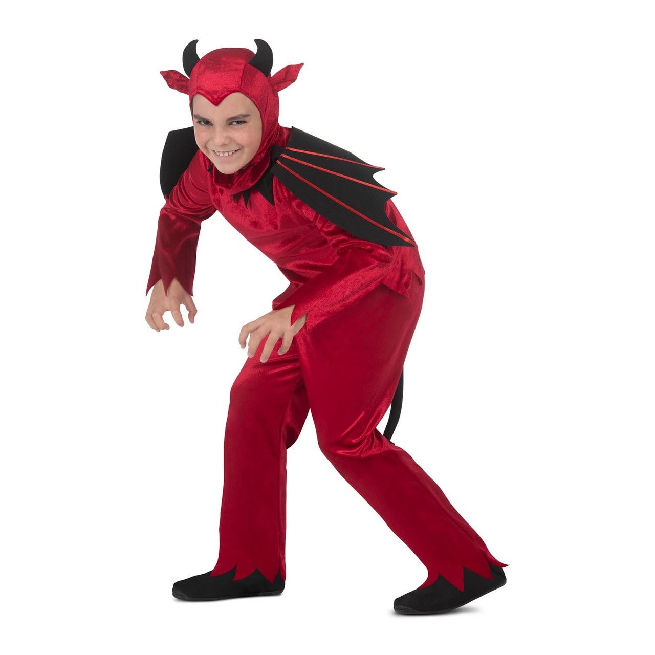 Fato de Diabo Vermelho Asas para criança