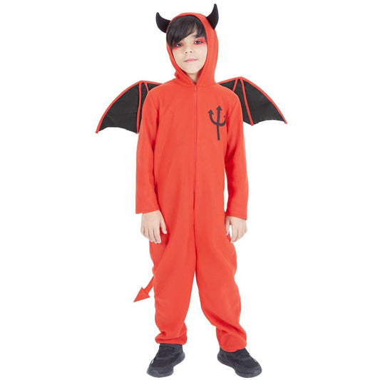 Fato de Diabo Vermelho com Asas infantil