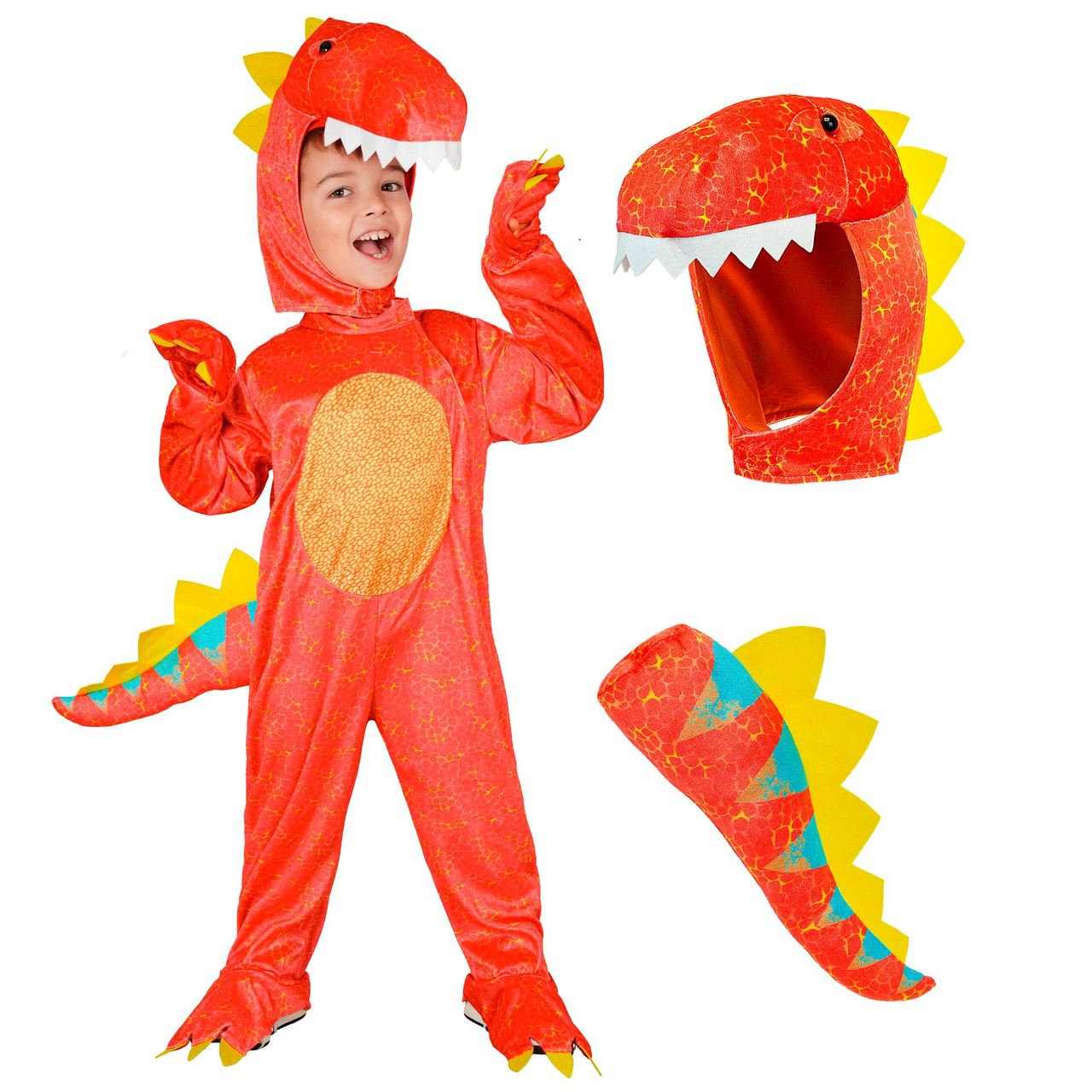 Fato de Dinossauro Colorido infantil