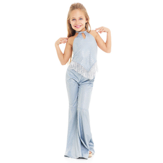 Fato de Disco Fringe para menina
