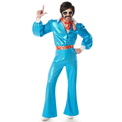 Fato de Disco Floral Anos 70 para homem