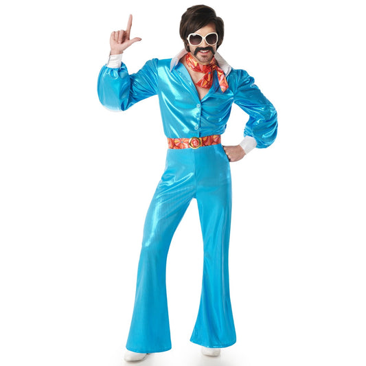 Fato de Disco Floral Anos 70 para homem