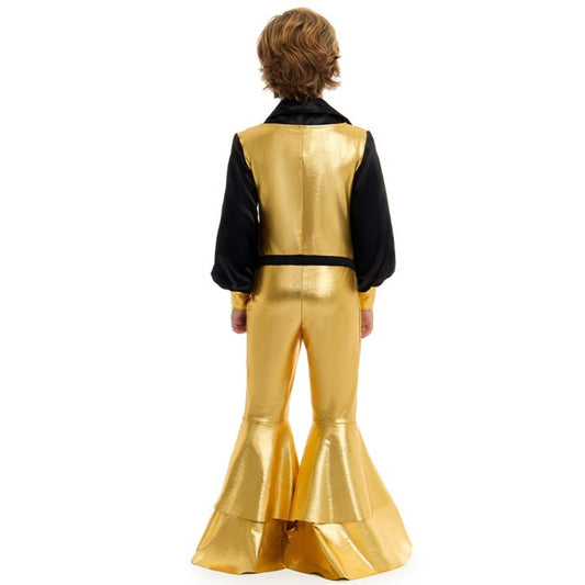Fato de Disco Dourado para criança