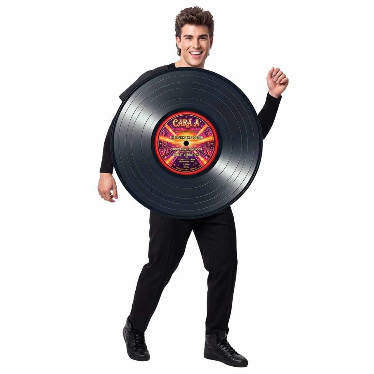 Fato de Disco de Vinil para adulto
