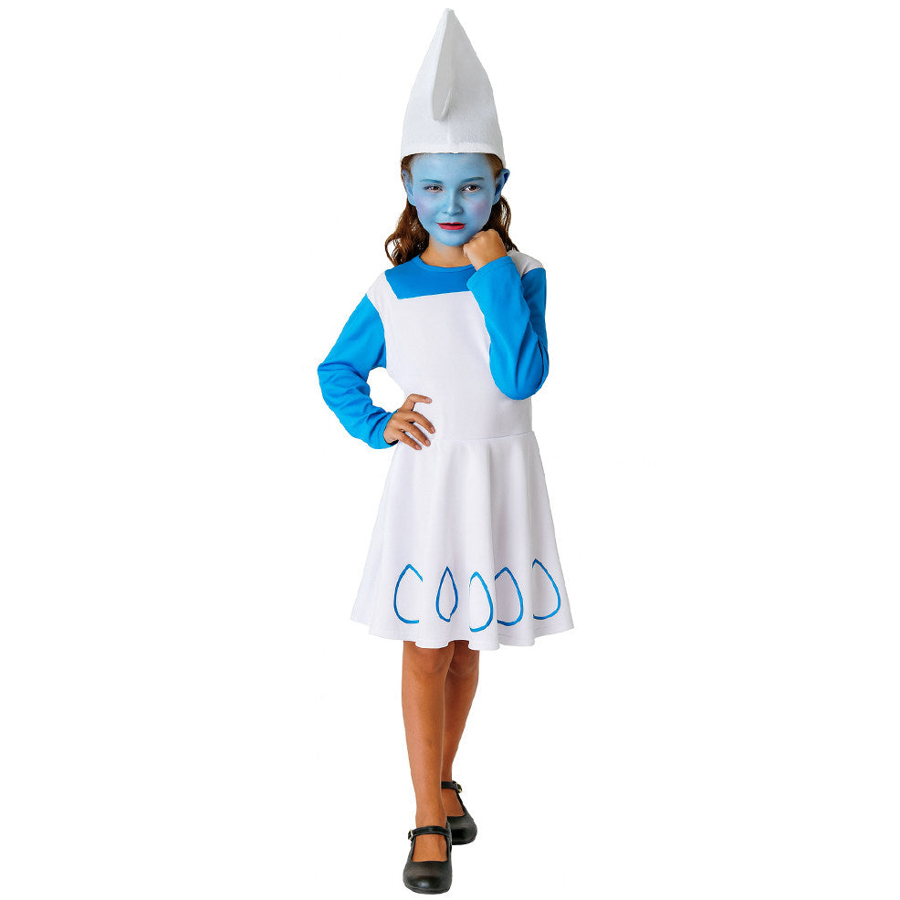 Fato de Duende Azul Vestido para menina 