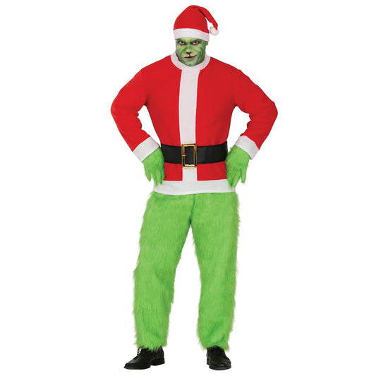 Fato de Duende Grinch Deluxe para adulto 