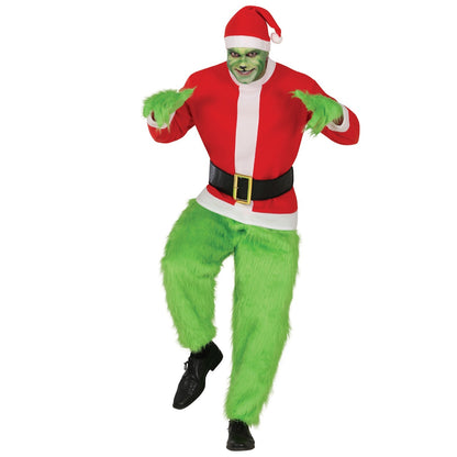 Fato de Duende Grinch Deluxe para adulto 