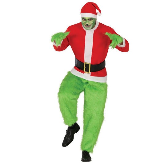Fato de Duende Grinch Deluxe para adulto 