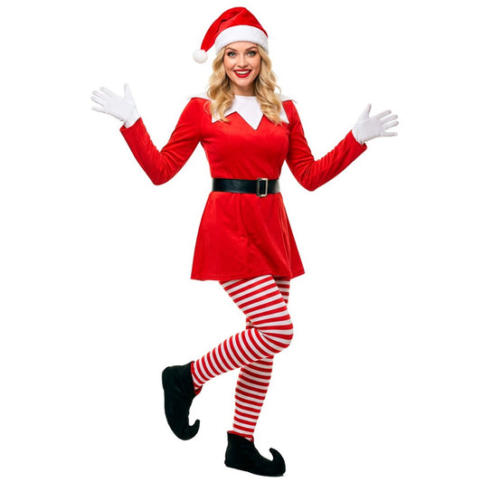 Fato de Elfa Divertida de Natal para mulher 