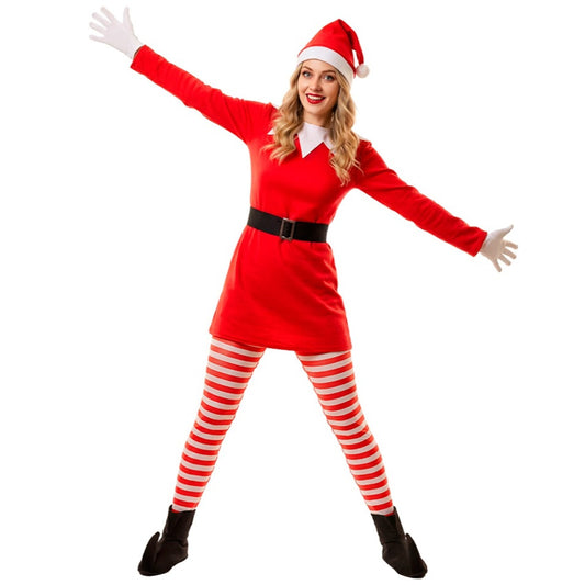 Fato de Elfa Divertida de Natal para mulher 