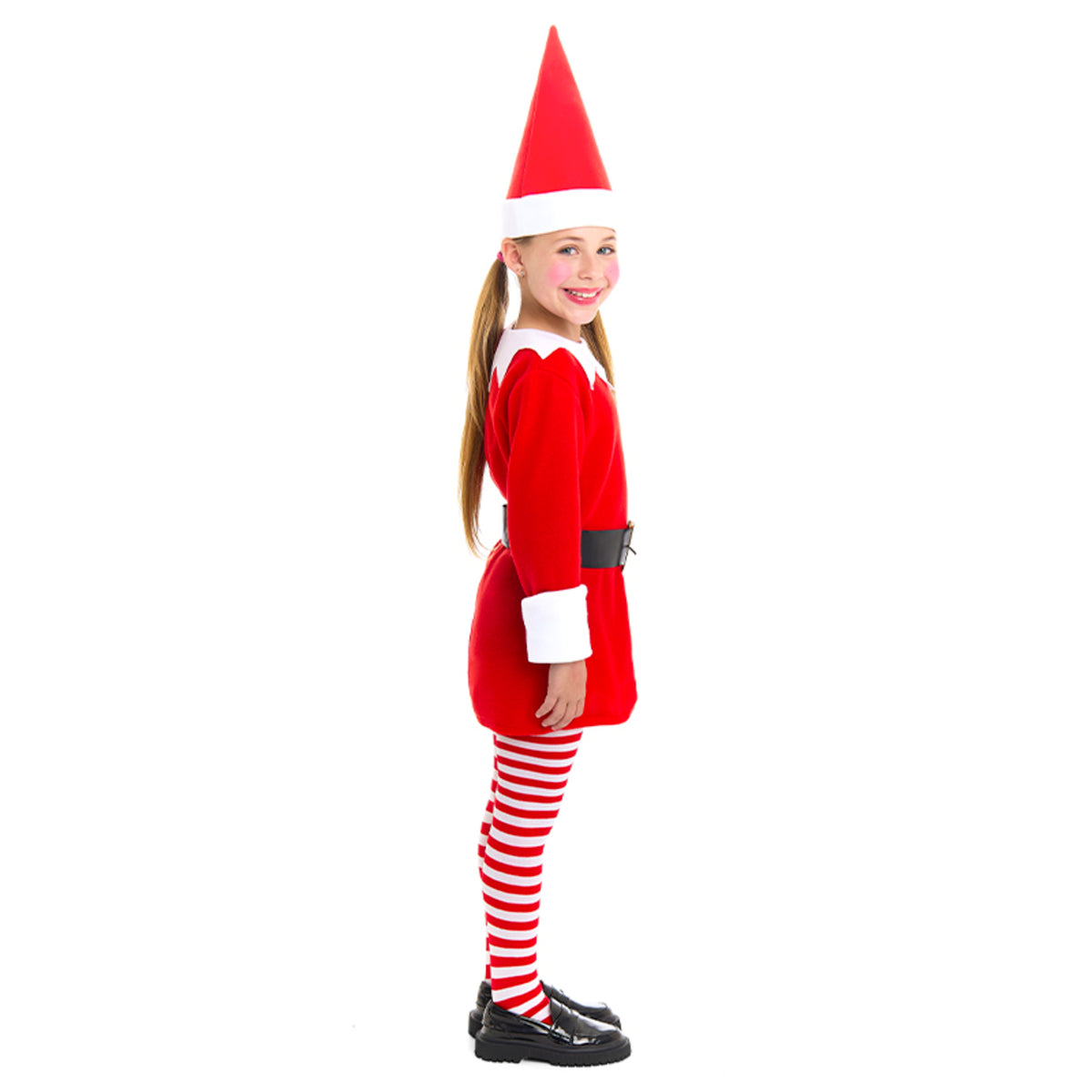 Fato de Elfa de Natal Vermelho para menina