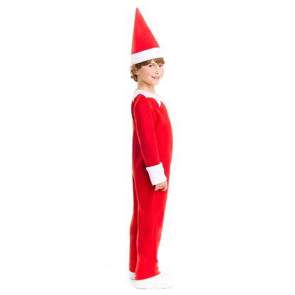 Fato de Elfo de Natal Vermelho infantil