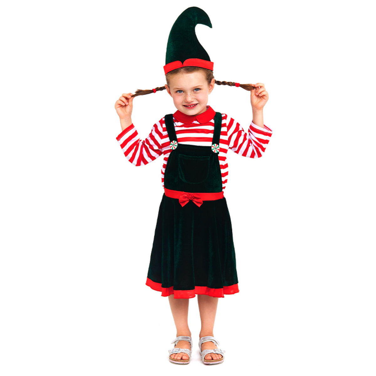 Fato de Elfo Riscas para menina
