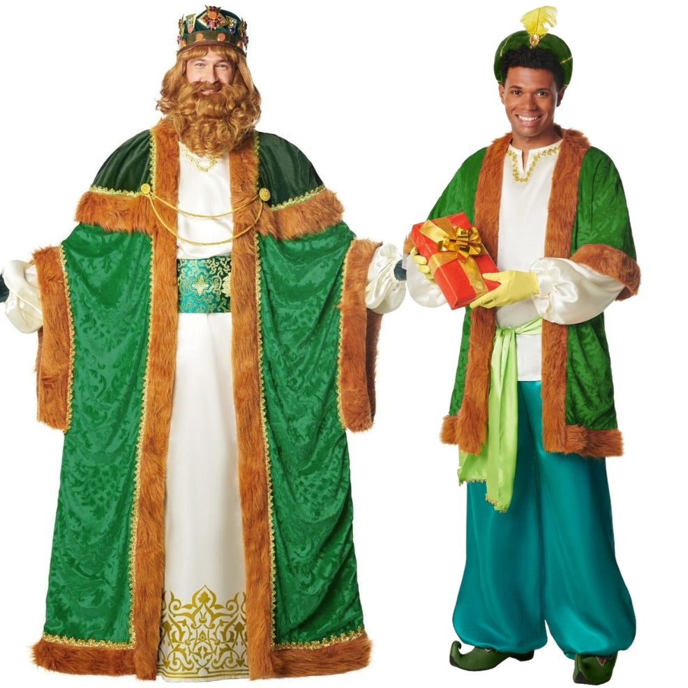 Fatos de casal de Rei Mago Gaspar e Pajem Extra