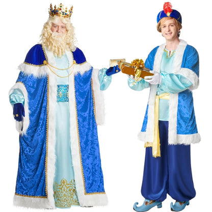 Fatos de casal de Rei Mago Melchior e Pajem Extra