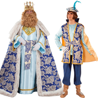 Fatos de casal de Rei Mago Melchior e Pajem Real
