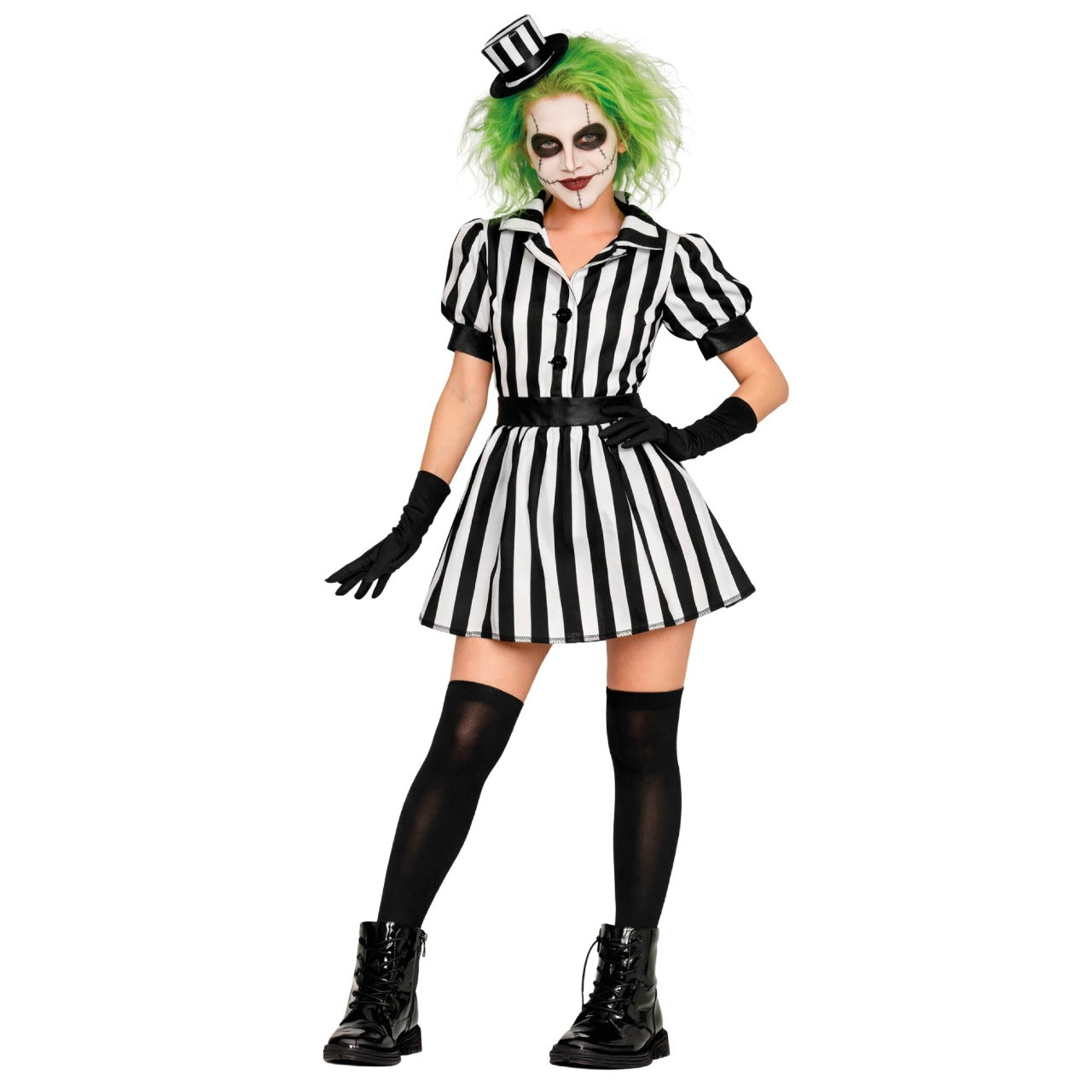 Fato de Fantasma Riscas Vestido para mulher