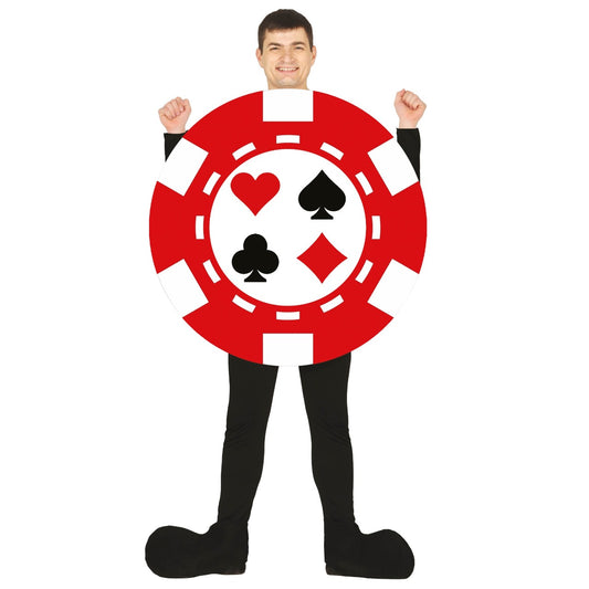 Fato de Ficha de Póker para adulto