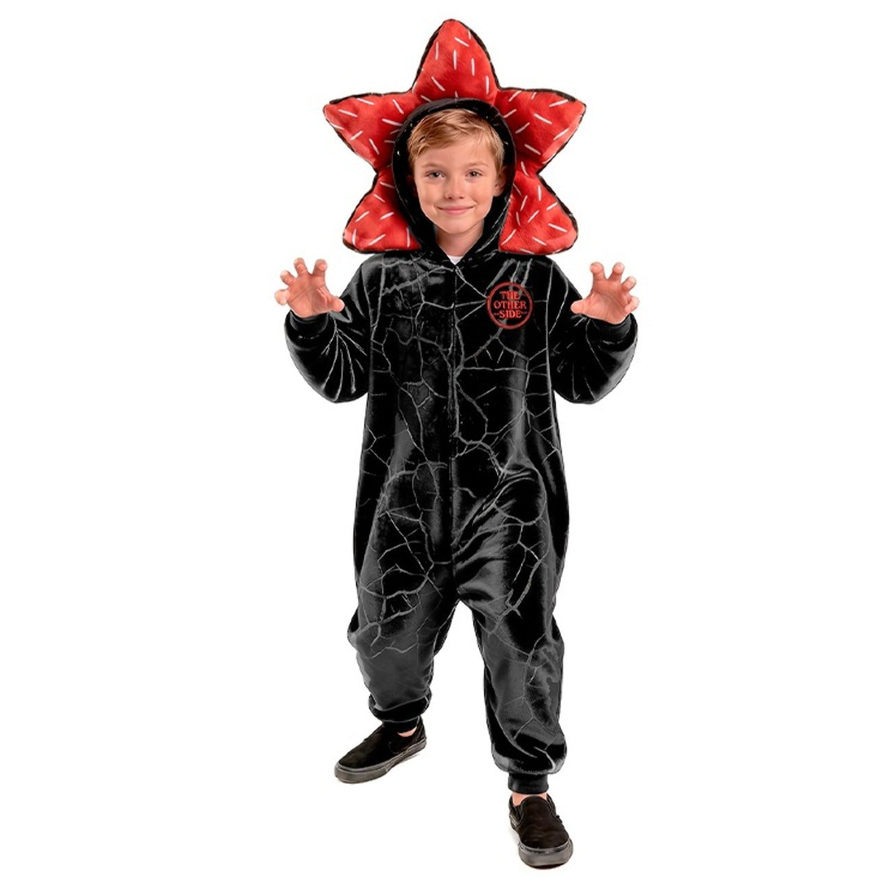 Fato de Flor Demogorgon Stranger infantil