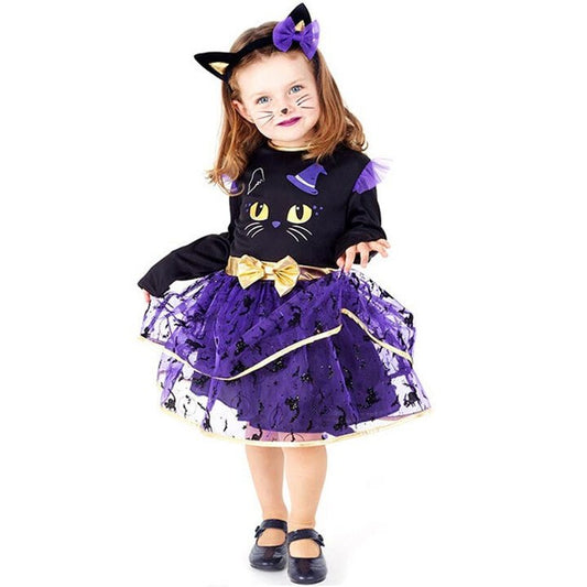 Fato de Gatinha Bruxa para menina