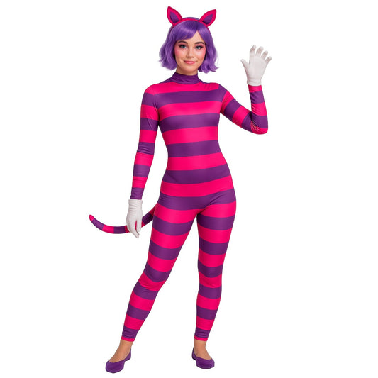 Fato de Gato Cheshire Bicolor para adulto