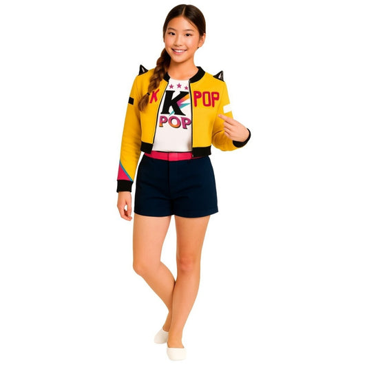 Fato de Guerreira K-Pop Rumi para menina