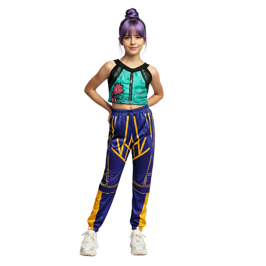 Fato de Guerreira K-Pop Zoey Huntrix para menina 