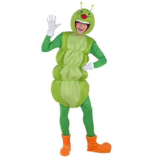 Fato de Minhoca Verde para adulto